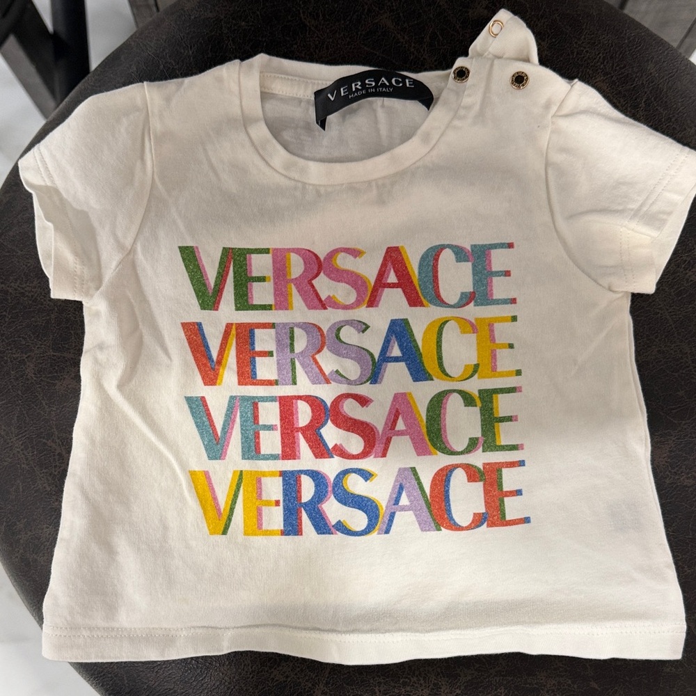 Versace Kids Multicolor Logo T-Shirt